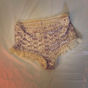 FREE PEOPLE {intimates} - Gold Sequin Shorts